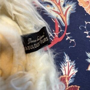 Donna Salyers Fabulous-Furs Faux Mongolian Fur Leg Warmers Boot Covers Ivory